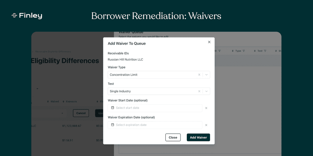 Waiver additions can include start dates and end dates